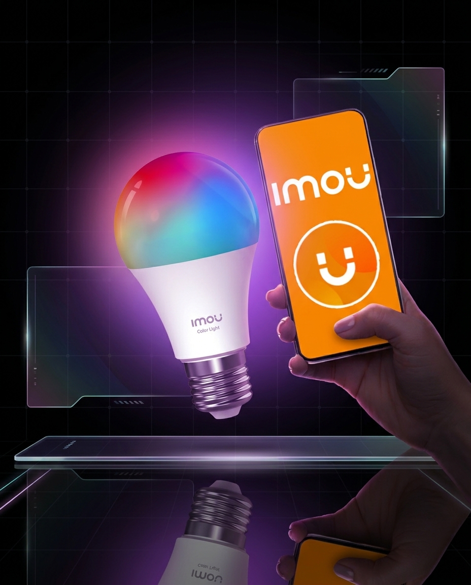 IMOU B5 CL1B-5-E27 żarówka smart LED Wi-Fi 9W 806lm E27 16 mln kolorów Alexa Google Home — ujęcie 1