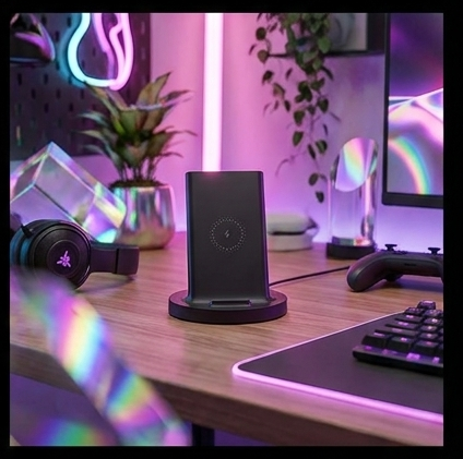 Xiaomi Mi 20W Wireless Charging Stand WPC02ZM, podstawka indukcyjna Qi, szybkie ładowanie 20W, USB-C — ujęcie 5