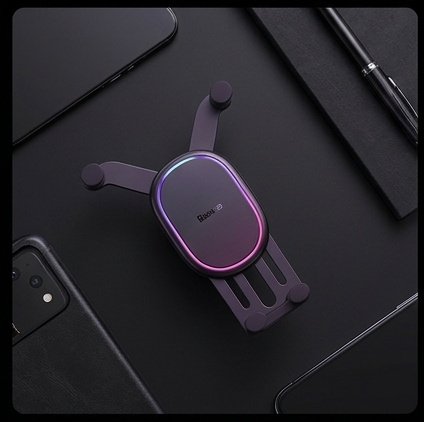 Baseus SUWX030001 uchwyt samochodowy Qi 15W grawitacyjny na kratkę nawiewu, bezprzewodowe ładowanie iPhone Samsung — ujęcie 6