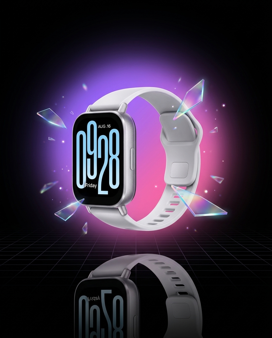 Xiaomi Redmi Watch 5 Active Matte Silver, smartwatch 2″ LCD, 18 dni baterii, 5ATM, Bluetooth rozmowy — ujęcie 1