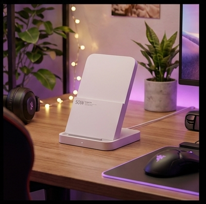 Xiaomi 50W Wireless Charging Stand Pro MDY-14-EN, podstawka indukcyjna z wentylatorem, Qi, iPhone, Samsung — ujęcie 5