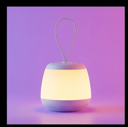 Newell SeleneDream lampka nocna LED z białym szumem, akumulator, USB-C, 21 dźwięków, timer, silikonowy pasek — ujęcie 2