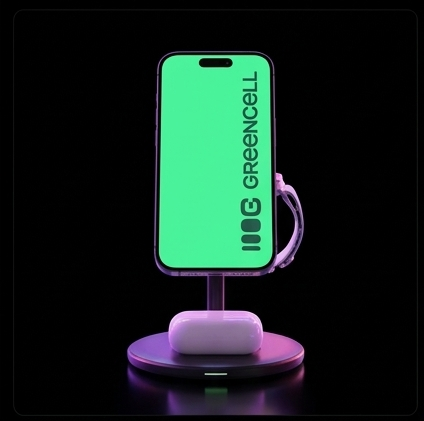 Green Cell MagScape 3w1 ładowarka indukcyjna MagSafe 15W iPhone AirPods Apple Watch stacja bezprzewodowa biurkowa — ujęcie 2