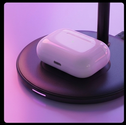 Green Cell MagScape 3w1 ładowarka indukcyjna MagSafe 15W iPhone AirPods Apple Watch stacja bezprzewodowa biurkowa — ujęcie 4