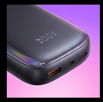 Baseus EnerFill FC21 powerbank 20000 mAh 22,5 W USB-C USB-A z kablem Lightning czarny — ujęcie 4