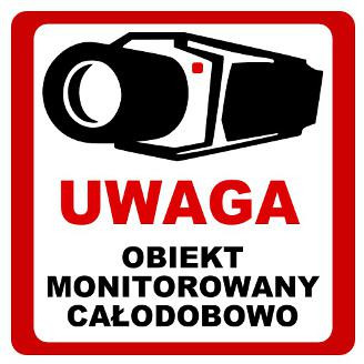 NAKLEJKA OBIEKT MONITOROWANY 10×10 8332 NAKLEJKA OBIEKT MONITOROWANY 10×10 8332