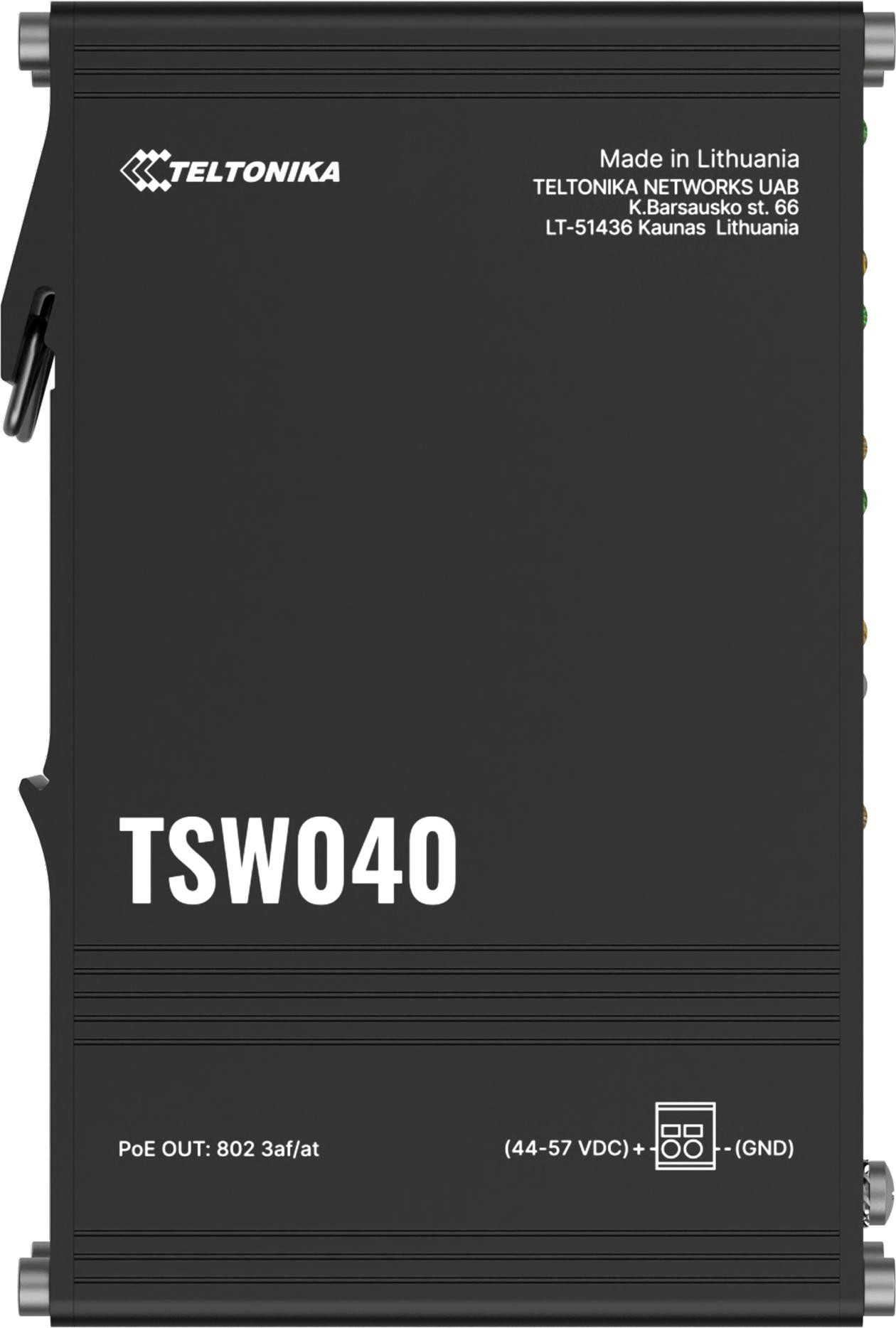Teltonika TSW040 switch przemysłowy PoE (TSW04000000) Teltonika TSW040 switch przemysłowy PoE (TSW04000000)