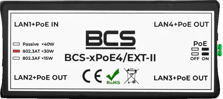 Niezarządzalny extender sieciowy PoE BCS POWER BCS-xPoE4/EXT-II Niezarządzalny extender sieciowy PoE BCS POWER BCS-xPoE4/EXT-II