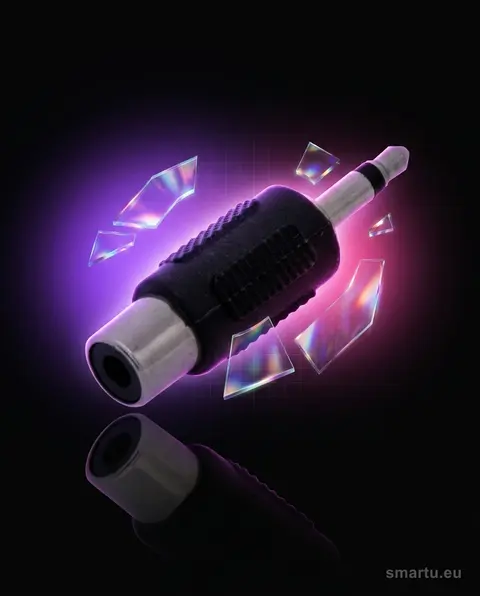 Przejście Jack 3,5 mm mono, RCA, wtyk-gniazdo, adapter audio Przejście Jack 3,5 mm mono, RCA, wtyk-gniazdo, adapter audio