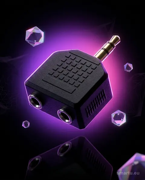 Rozgałęźnik Jack 3,5 mm stereo, wtyk do 2 gniazd Rozgałęźnik Jack 3,5 mm stereo, wtyk do 2 gniazd