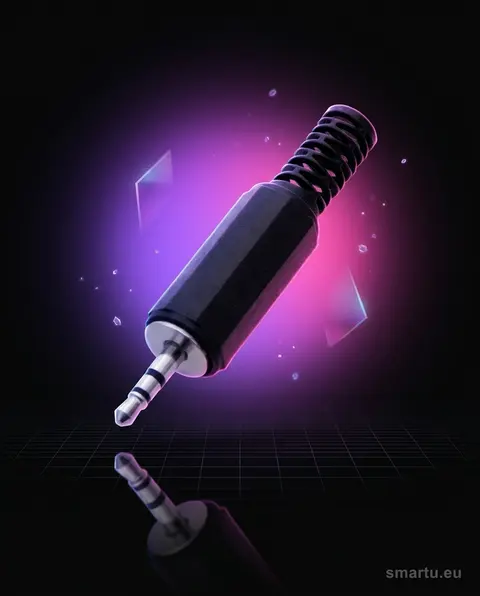 Wtyk Jack 2,5 stereo czarny, złącze audio do słuchawek i urządzeń Wtyk Jack 2,5 stereo czarny, złącze audio do słuchawek i urządzeń