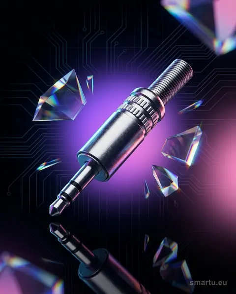 Wtyk Jack 3,5 mm stereo metalowy, złącze audio 6,35 mm Wtyk Jack 3,5 mm stereo metalowy, złącze audio 6,35 mm
