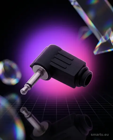 Wtyk Jack 3,5 mm mono kątowy, złącze audio 20 szt Wtyk Jack 3,5 mm mono kątowy, złącze audio 20 szt