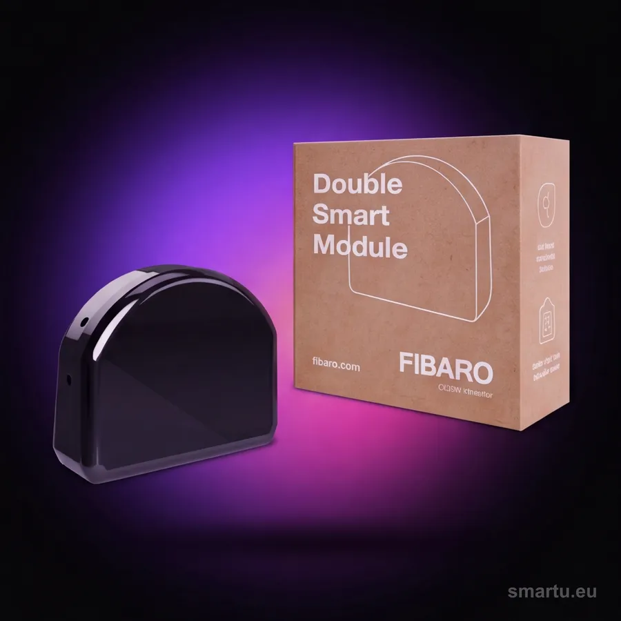 Moduł ściemniacza FIBARO Dimmer 2 FGD-212 na białym tle Moduł ściemniacza FIBARO Dimmer 2 FGD-212 na białym tle