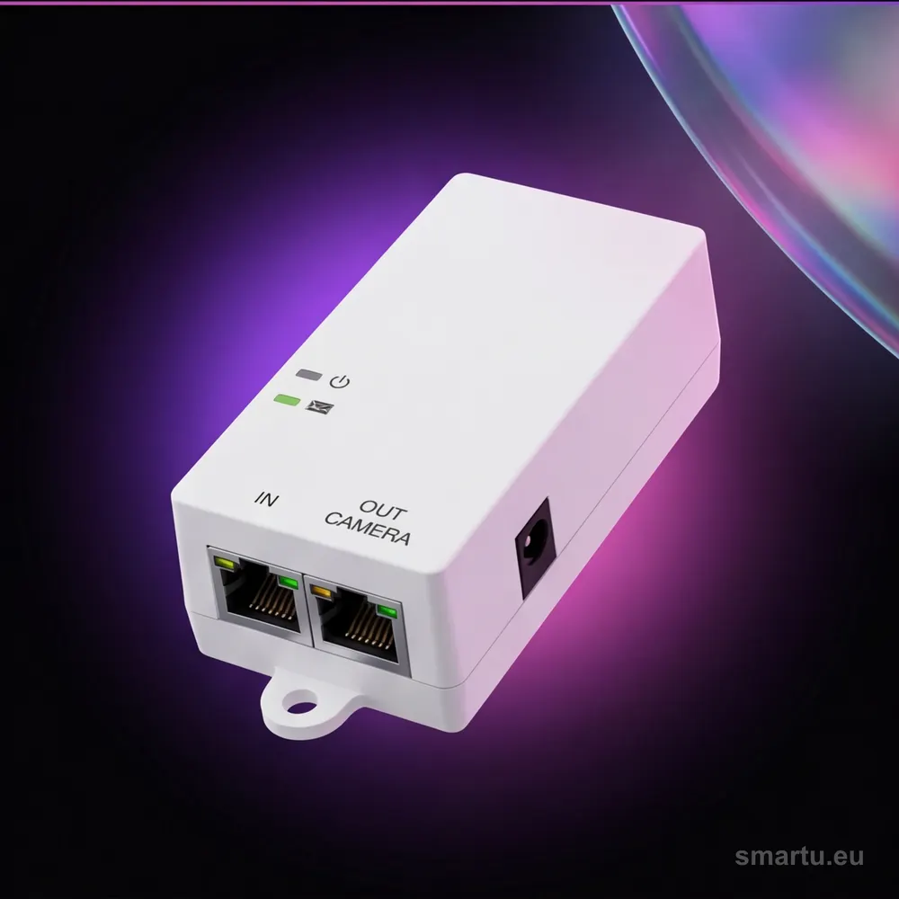 Extender PoE Dahua PFT1300 do przedłużania toru kamery IP, ujęcie 3/4 obudowy z portami RJ45 Extender PoE Dahua PFT1300 do przedłużania toru kamery IP, ujęcie 3/4 obudowy z portami RJ45