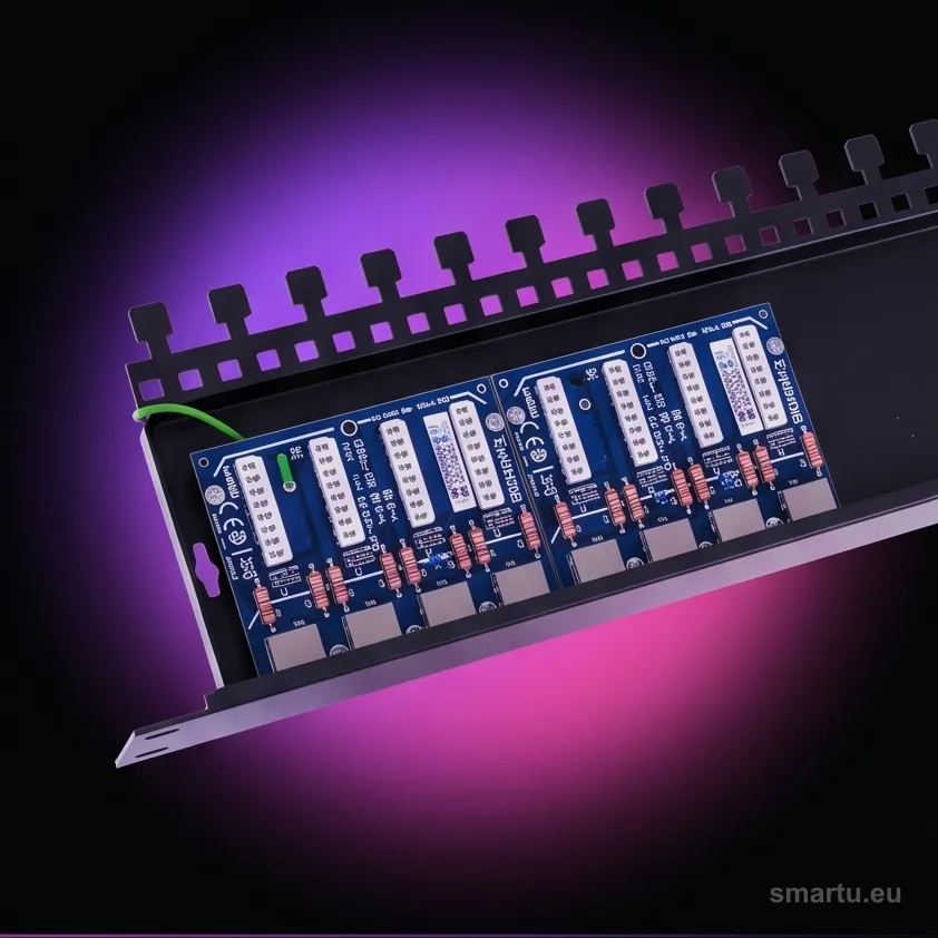 8-kanałowy panel zabezpieczający LAN z podwyższoną ochroną przepięciową PoE EWIMAR PTU-58R-PRO/PoE 8-kanałowy panel zabezpieczający LAN z podwyższoną ochroną przepięciową PoE EWIMAR PTU-58R-PRO/PoE