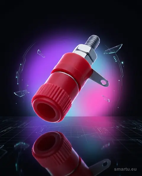 Gniazdo banan typ II czerwone do audio-video, opakowanie 20 szt. Gniazdo banan typ II czerwone do audio-video, opakowanie 20 szt.
