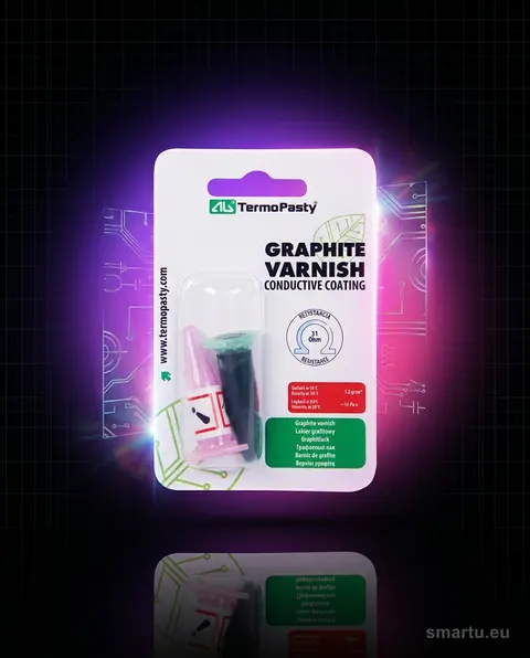 Lakier grafitowy AG TermoPasty do naprawy płytek drukowanych, zestaw 2×1,5ml Lakier grafitowy AG TermoPasty do naprawy płytek drukowanych, zestaw 2×1,5ml