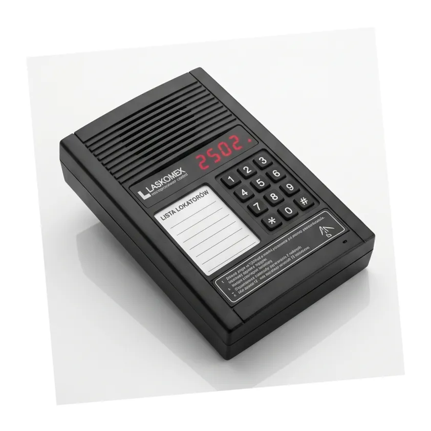 Laskomex CP-2502NR czarny Panel audio z mini listą lokatorów i z czytnikiem kluczy RFID Laskomex CP-2502NR czarny Panel audio z mini listą lokatorów i z czytnikiem kluczy RFID
