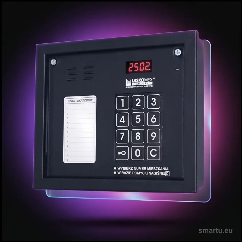 Laskomex CP-2502NR czarny Panel audio z mini listą lokatorów i z czytnikiem kluczy RFID Laskomex CP-2502NR czarny Panel audio z mini listą lokatorów i z czytnikiem kluczy RFID
