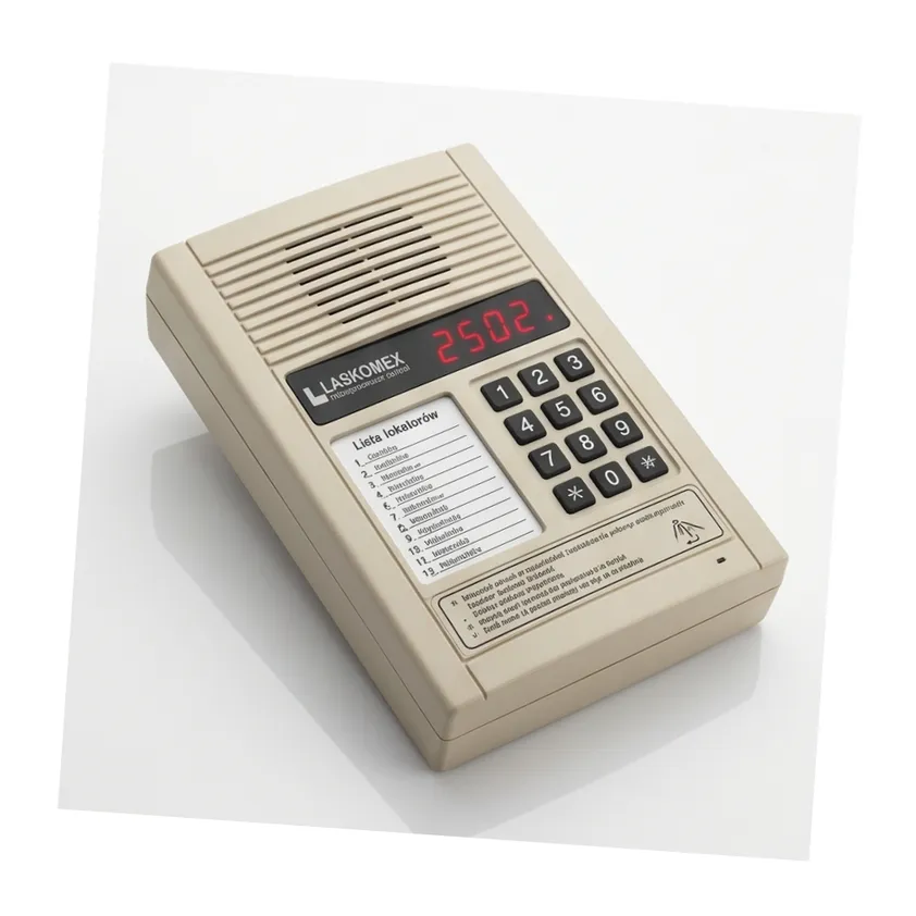 Laskomex CP-2502NR beżowy Panel audio z mini listą lokatorów i z czytnikiem kluczy RFID Laskomex CP-2502NR beżowy Panel audio z mini listą lokatorów i z czytnikiem kluczy RFID
