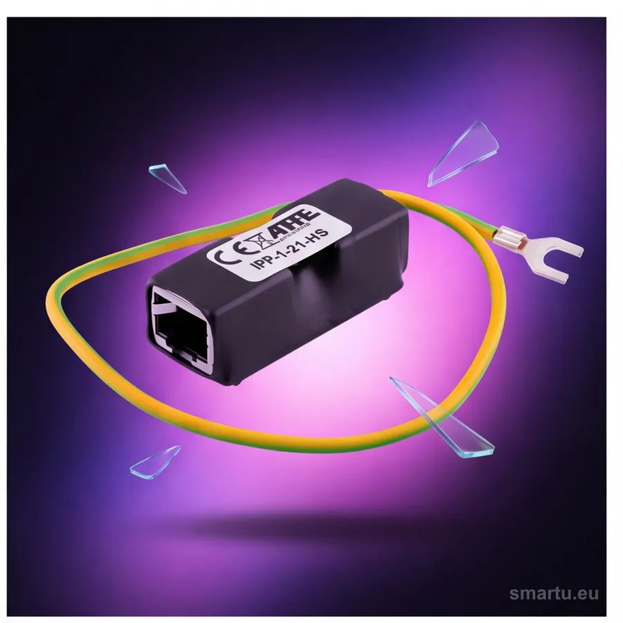 Ogranicznik przepięć Gigabit LAN + PoE ATTE IPP-1-21-HS Ogranicznik przepięć Gigabit LAN + PoE ATTE IPP-1-21-HS