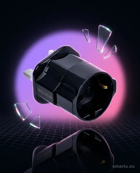 Adapter sieciowy SCHUKO na UK gniazdo 13A z uziemieniem CE Adapter sieciowy SCHUKO na UK gniazdo 13A z uziemieniem CE