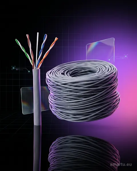 Przewód skrętka 4×2 UTP Kategoria 5 0.50CCA 305m, kabel komputerowy Przewód skrętka 4×2 UTP Kategoria 5 0.50CCA 305m, kabel komputerowy