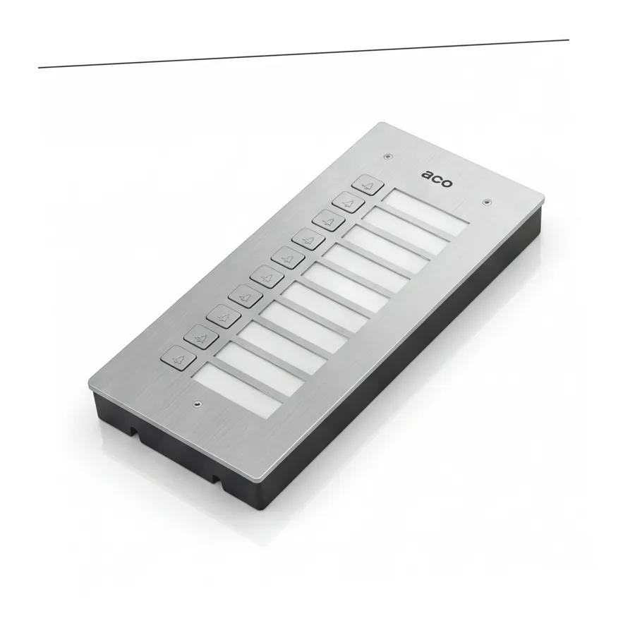 ACO COMO-MOD-9NP Podświetlany panel listy lokatorów z 9 przyciskami do FAMILIO ACO COMO-MOD-9NP Podświetlany panel listy lokatorów z 9 przyciskami do FAMILIO