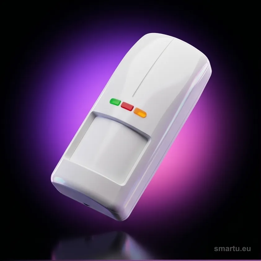 SATEL AOD-210 biała zewnętrzna czujka dualna PIR mikrofala na białym tle SATEL AOD-210 biała zewnętrzna czujka dualna PIR mikrofala na białym tle