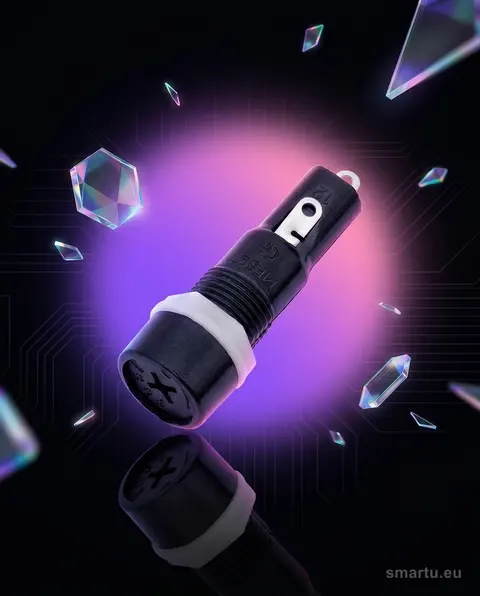 Gniazdo bezpiecznika 20mm HQ 15A 125V montażowe Gniazdo bezpiecznika 20mm HQ 15A 125V montażowe