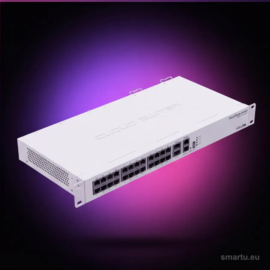 MikroTik CRS326-24S+2Q+RM switch 24x SFP+ 10G 2x QSFP+ 40G rack RouterOS SwOS dual boot MikroTik CRS326-24S+2Q+RM switch 24x SFP+ 10G 2x QSFP+ 40G rack RouterOS SwOS dual boot