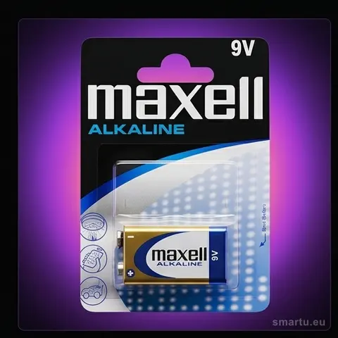 Bateria alkaliczna 9V 6LR61 Maxell, niezawodne zasilanie do urządzeń codziennego użytku, wysoka jakość, długi czas pracy - zdjęcie główne | smartu.eu Bateria alkaliczna 9V 6LR61 Maxell, niezawodne zasilanie do urządzeń codziennego użytku, wysoka jakość, długi czas pracy - zdjęcie główne | smartu.eu
