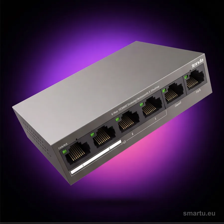 SWITCH POE TENDA TEF1106P-4-63W SWITCH POE TENDA TEF1106P-4-63W