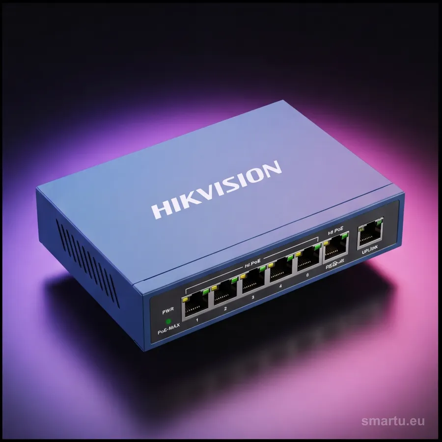 SWITCH PoE DS-3E0106HP-E 6-PORTOWY Hikvision SWITCH PoE DS-3E0106HP-E 6-PORTOWY Hikvision