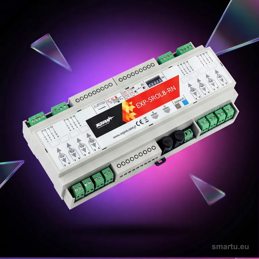 Sterownik rolet Ropam EXP-SROL8-RN 8-kanałowy na szynie DIN - moduł automatyki do rolet 230V