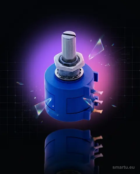 Potencjometr wieloobrotowy 100 Ohm 2W oś 6mm liniowy Potencjometr wieloobrotowy 100 Ohm 2W oś 6mm liniowy