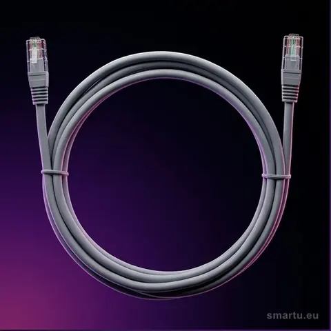 Patchcord UTP 5m szary smartu.eu, kabel sieciowy do połączeń LAN, komputerowych, Ethernet Patchcord UTP 5m szary smartu.eu, kabel sieciowy do połączeń LAN, komputerowych, Ethernet