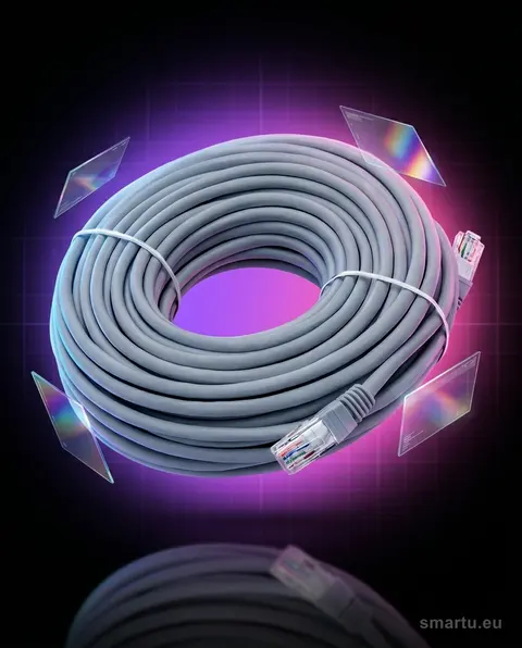 Patchcord UTP 20m szary, przyłącze sieciowe Cat5e Patchcord UTP 20m szary, przyłącze sieciowe Cat5e