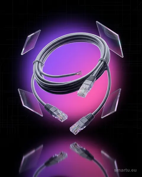 Patchcord UTP 7,5m szary smartu.eu, kabel sieciowy do połączeń internetowych i LAN Patchcord UTP 7,5m szary smartu.eu, kabel sieciowy do połączeń internetowych i LAN