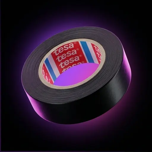 Taśma izolacyjna TESA Tesaflex PCV czarna 19mm/20m, samogasnąca, elastyczna, do izolacji elektrycznych - galeria 1 | smartu.eu Taśma izolacyjna TESA Tesaflex PCV czarna 19mm/20m, samogasnąca, elastyczna, do izolacji elektrycznych - galeria 1 | smartu.eu