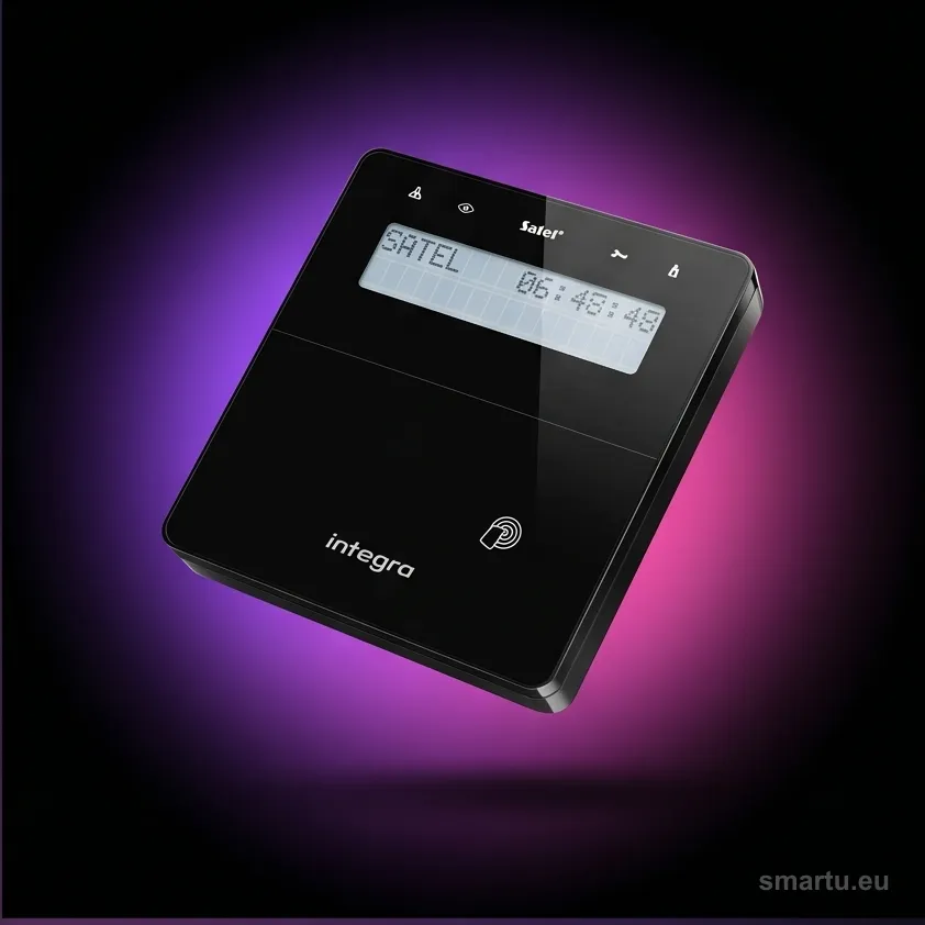 Manipulator SATEL INT-KLFR-B czarny z wyświetlaczem LCD i czytnikiem kart RFID Manipulator SATEL INT-KLFR-B czarny z wyświetlaczem LCD i czytnikiem kart RFID