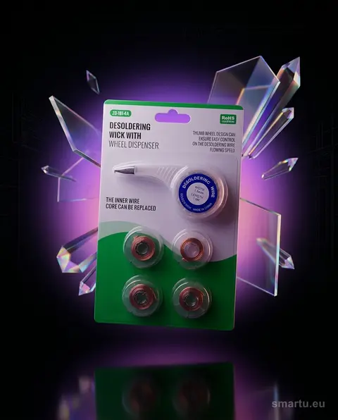 Plecionka do odsysania cyny 1,5mm BLOW z podajnikiem ZD181, 1,5m, ujęcie 1