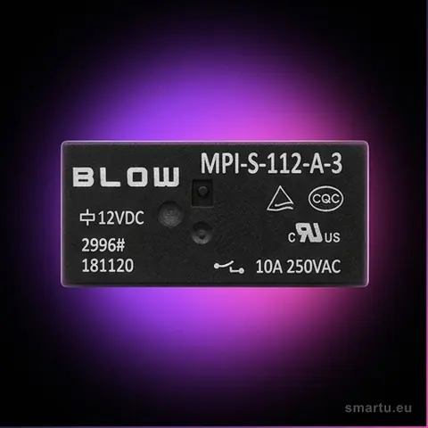 Przekaźnik MPIS112A3 12V 10A, mechaniczny, pojedynczy styk, komponent do systemów sterowania i automatyki Przekaźnik MPIS112A3 12V 10A, mechaniczny, pojedynczy styk, komponent do systemów sterowania i automatyki
