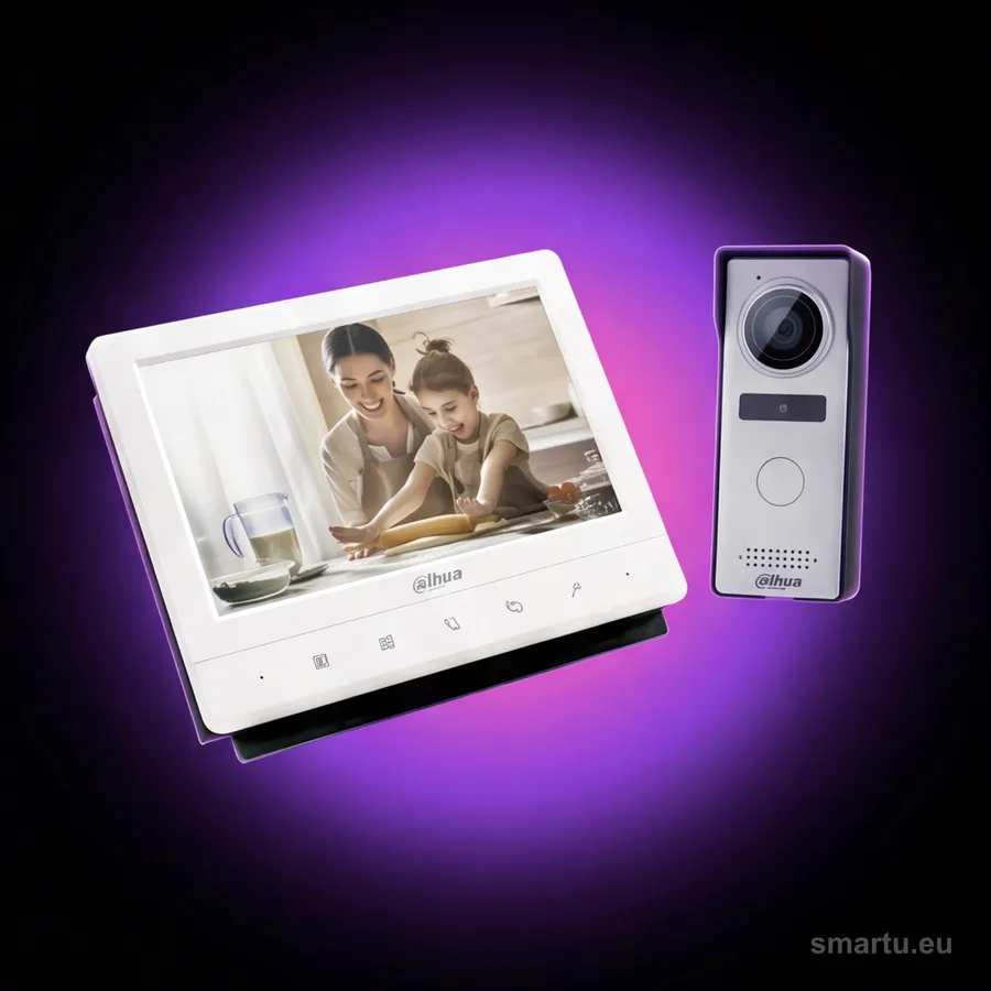 Zestaw wideodomofonowy analogowy Dahua KTA02 monitor 7 cal 1024×600 panel VTO1000J kamera 1.3MP IP66