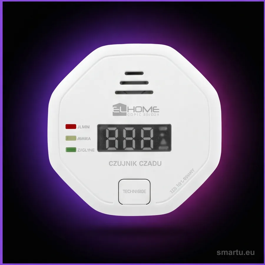 Czujnik czadu El Home CD-92B8 wolnostojący, wyswietlacz LCD, 3 lata gwarancji — ujęcie 1