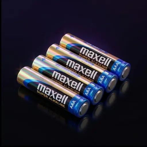 MAXELL SUPER Bateria alkaiczna AAA 1.5V LR3, komplet 4 sztuk w blistrze, do pilotów, zabawek, myszy - galeria 1 | smartu.eu MAXELL SUPER Bateria alkaiczna AAA 1.5V LR3, komplet 4 sztuk w blistrze, do pilotów, zabawek, myszy - galeria 1 | smartu.eu