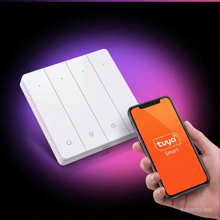 Pilot przycisk ZigBee TUYA SC04 Smart 4 kanały 12 scen Pilot przycisk ZigBee TUYA SC04 Smart 4 kanały 12 scen