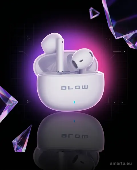 BLOW Earbuds ENC WHITE, bezprzewodowe słuchawki z aktywną redukcją szumu BLOW Earbuds ENC WHITE, bezprzewodowe słuchawki z aktywną redukcją szumu