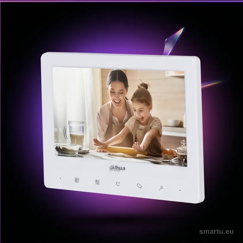 Monitor wideodomofonowy Dahua VTH1020J 7 cali biały na ścianie Monitor wideodomofonowy Dahua VTH1020J 7 cali biały na ścianie